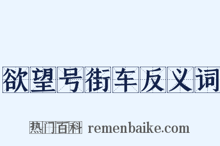 欲望号街车反义词是什么意思的图片